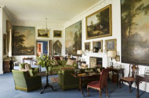 The Saloon at Plas Newydd, on the Isle of Anglesey, Wales. The plan of the room is from 1751 but was entirely redecorated in the 1930s when the four large pastoral paintings by Balthasar Paul Ommeganck were introduced © National Trust Images/Andreas von Einsiedel