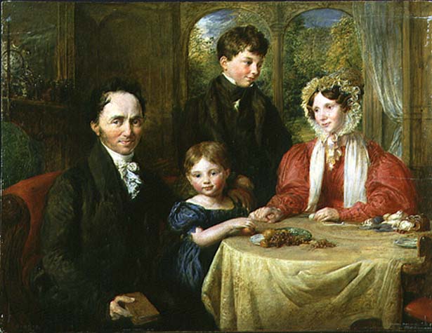 William Albin Garrett and Family by John Linnell, 1830 © Bolton Council, from Bolton Museum and Archive Service