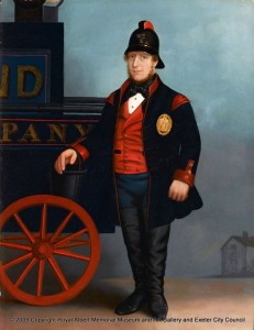 Thomas Camble of the West of England Fire Brigade, Exeter by an unknown artist of the English school, c.1860-80. © Royal Albert Memorial Museum and Art Gallery and Exeter City Council