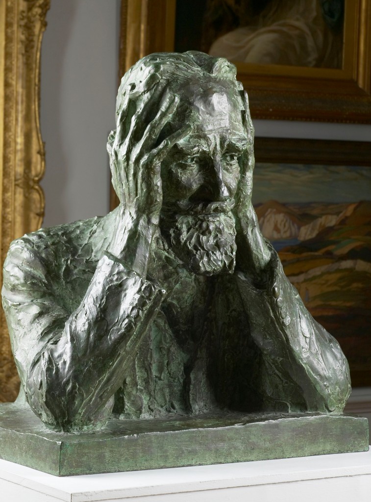 Bronze bust of George Bernard Shaw, by Lady Kennet, Kathleen Scott, c. 1930-1940, Russell-Cotes Art Gallery and Museum