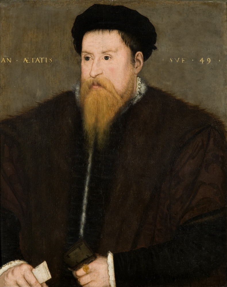 Sir Nicholas Throckmorton (1515-1571), aged 49, by British (English) School, 1564, oil on panel. Coughton Court, Warwickshire © National Trust Images/John Hammond. This is Coughton Court's earliest portrait.