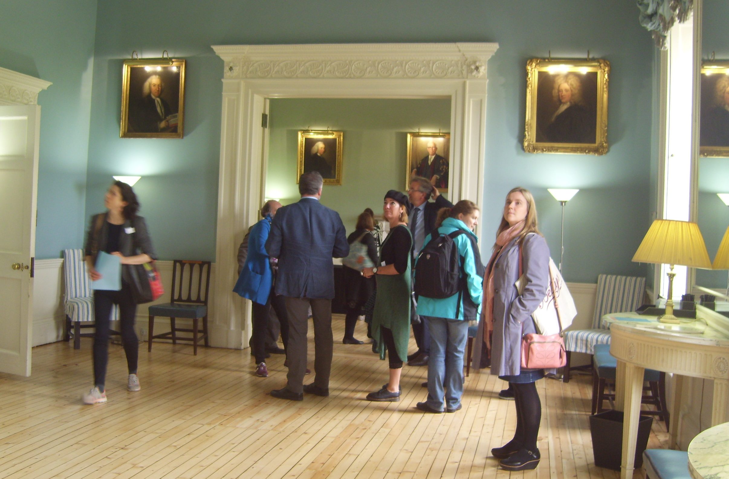 Members of the 'Understanding British Portraits' network at the Royal College of Physicians in Edinburgh, part of the Portrait Collections in Edinburgh event 18 September 2015