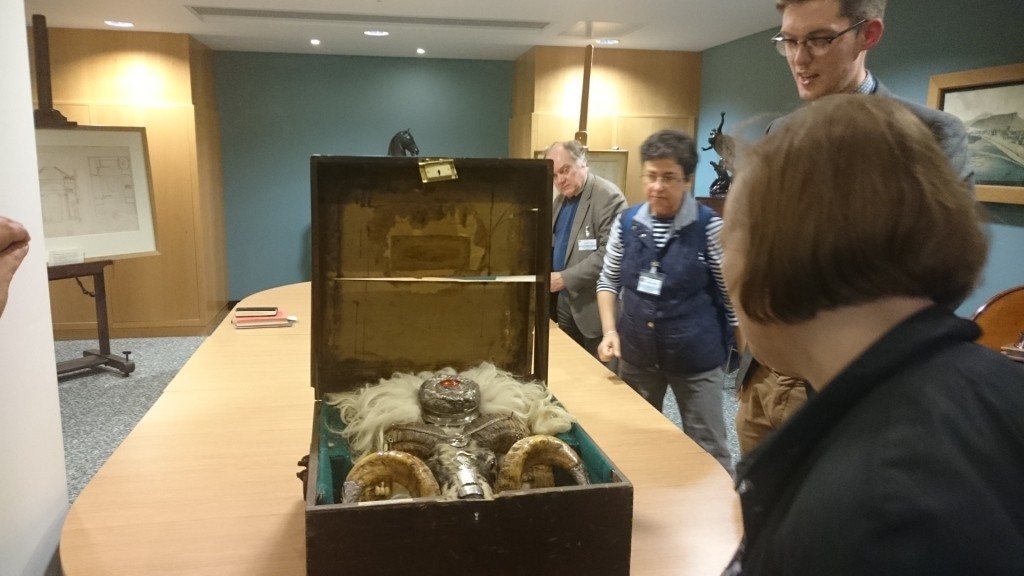 The ram's head snuff box stealing the show. University of Edinburgh collection. Corinne Harrison.