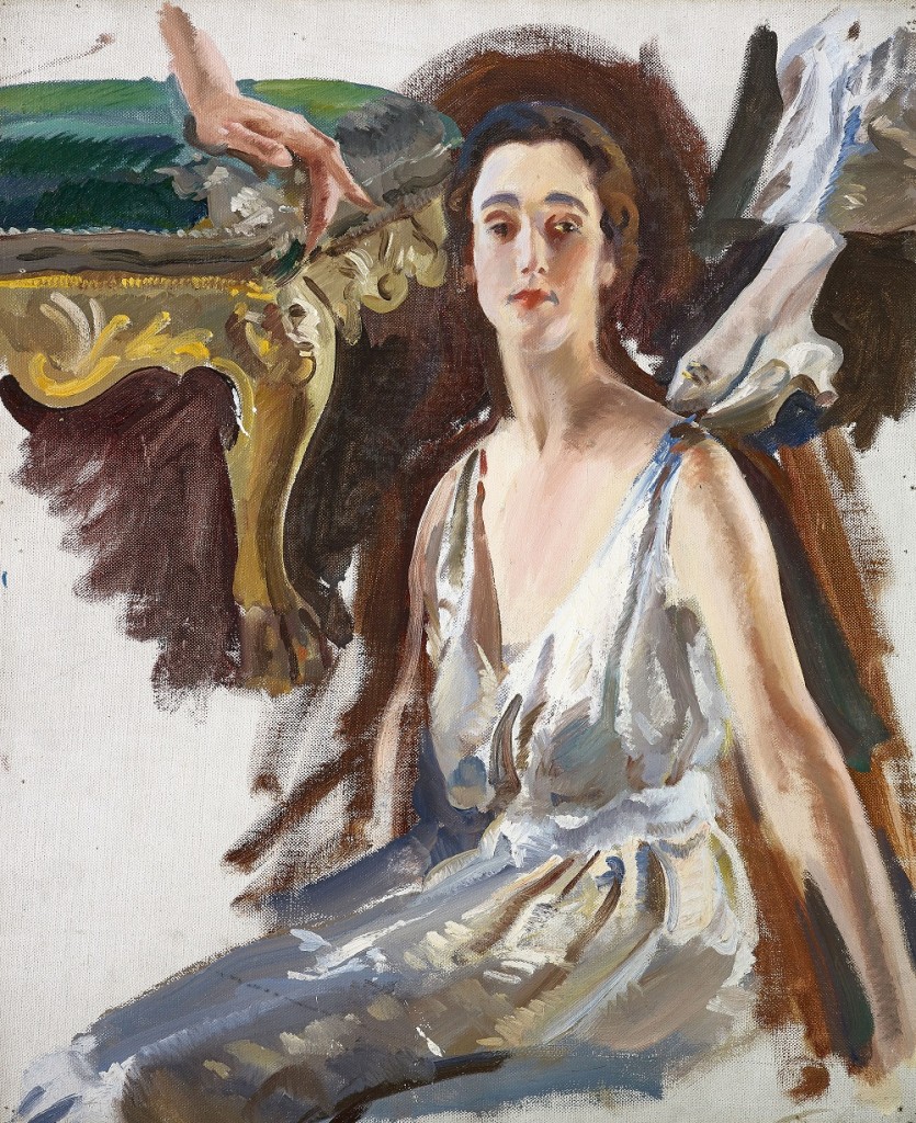 Portrait of Sybil, Countess of Rocksavage by Charles Sims, oil on canvas, 1922. Purchased by Grosvenor Museum, Chester, with support from the ACE/V&A Purchase Grant Fund, Philip Mould, Art Fund, and the Grosvenor Museum Society