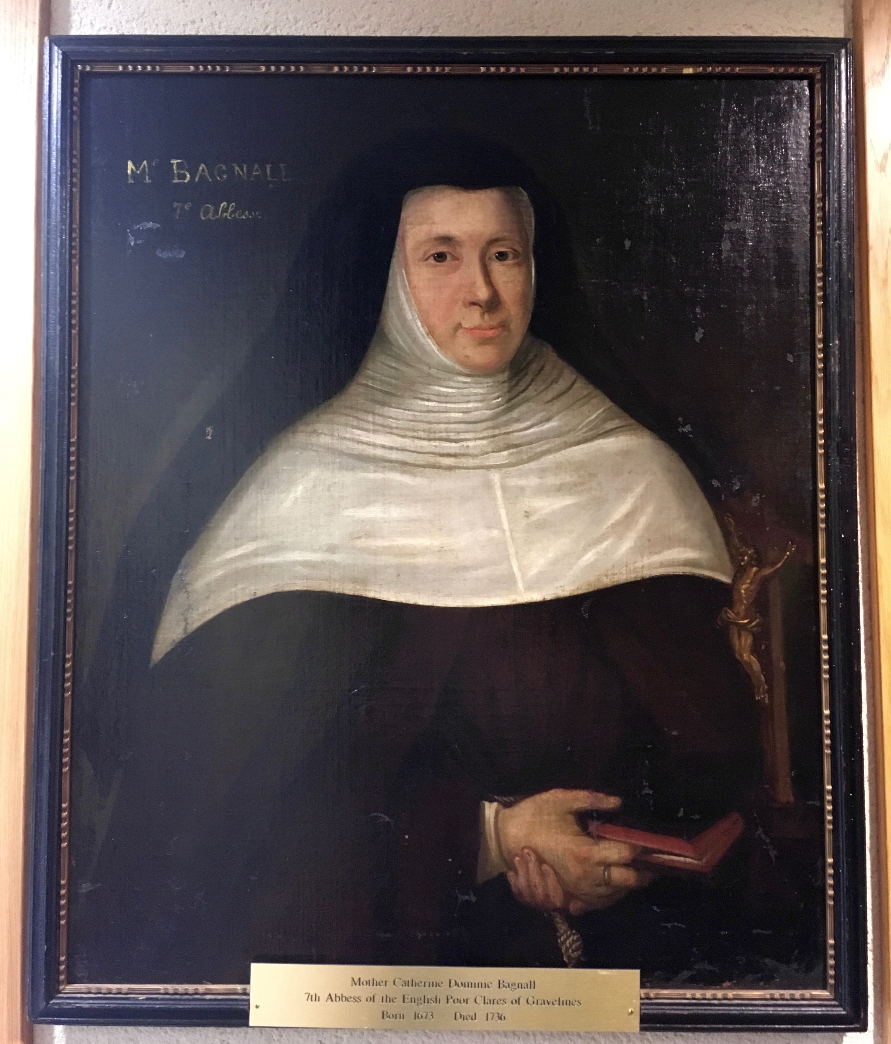 Portrait of Abbess Catherine Dominic Bagnall (1673–1736), English Poor Clares. Image taken by the author