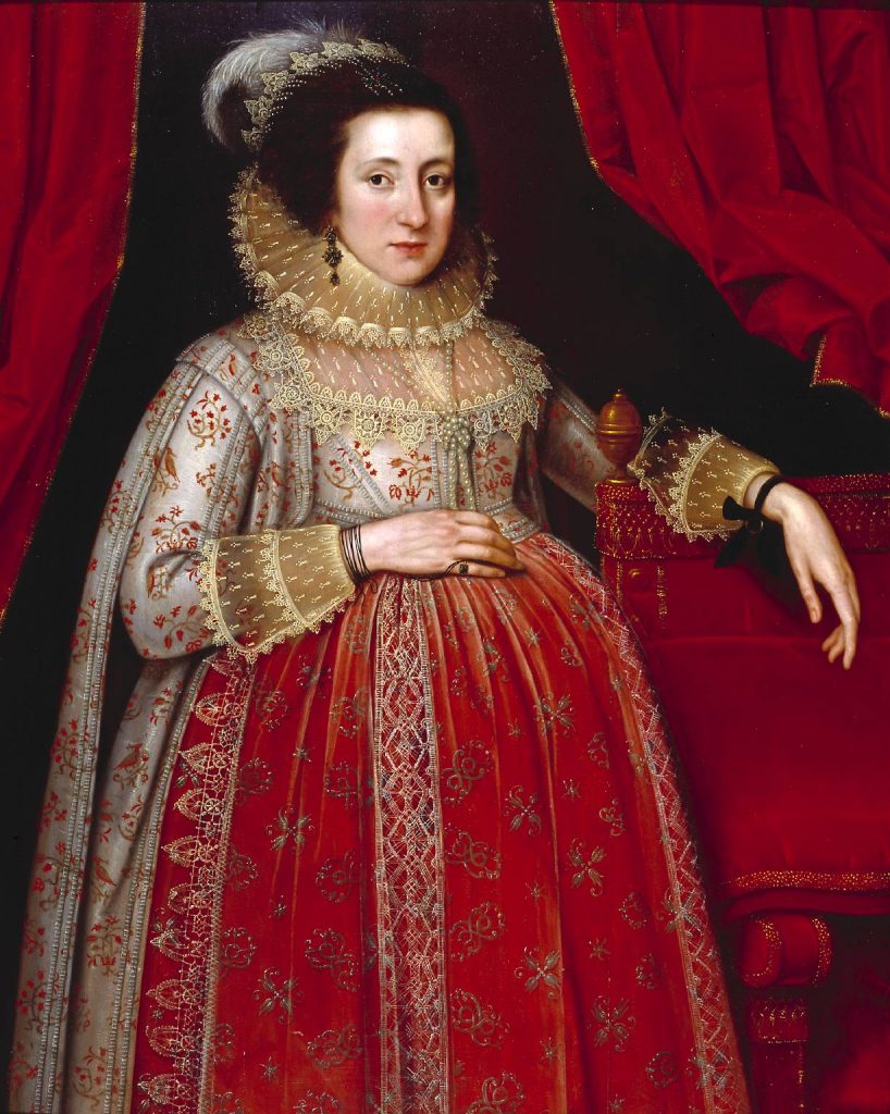 Portrait of a Woman in Red by Marcus Gheeraerts II, 1620 © Tate